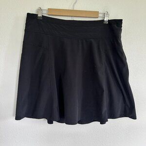 Athleta Skort 14 Black All Day Skirted Shorts Tennis Golf Preppy Skater